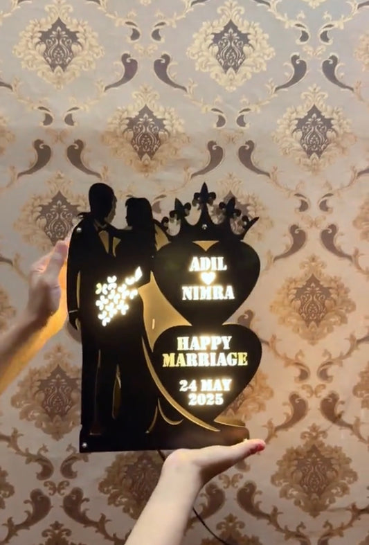 Wood Couple Lamp
