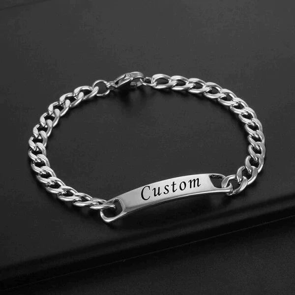 Unisex Engrave Name Bracelet